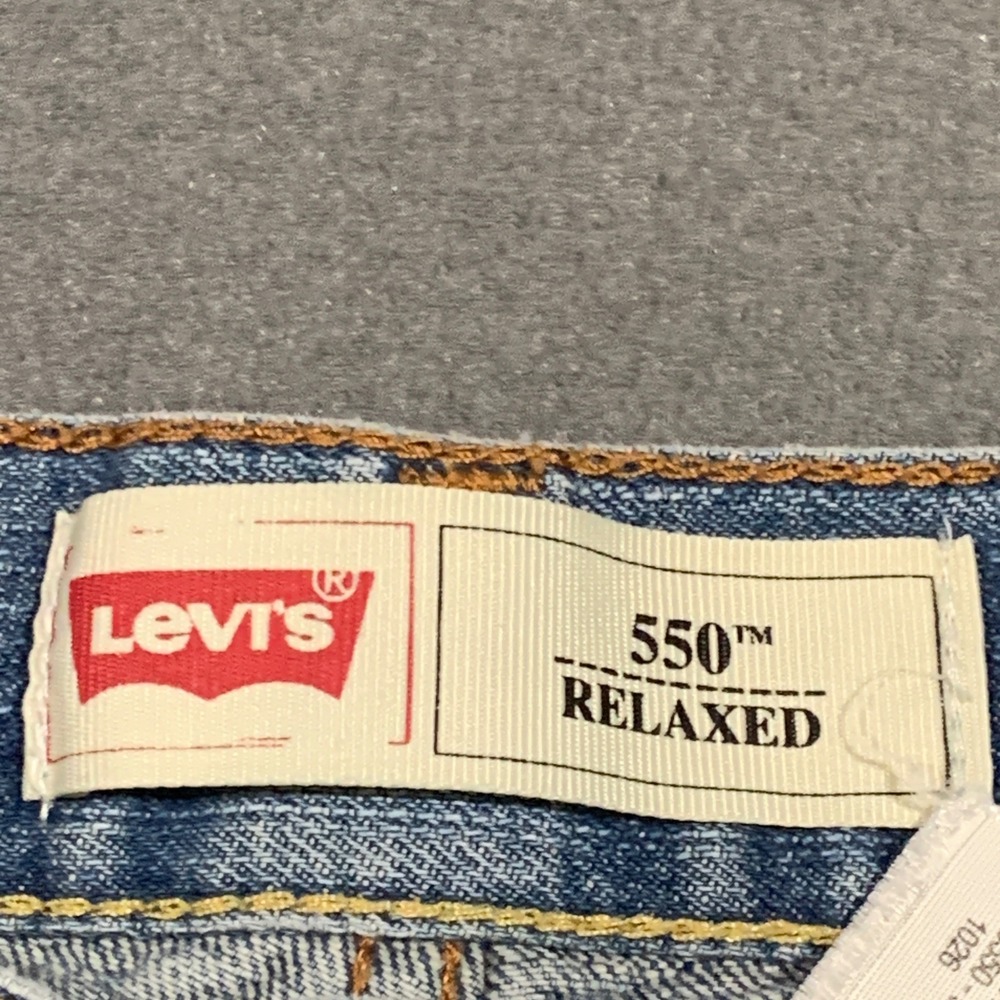 90s Boy's Levi's 550 Relaxed Fit Jeans Blue Denim W26 L26 Size 12‎ Regular - Picture 3 of 9